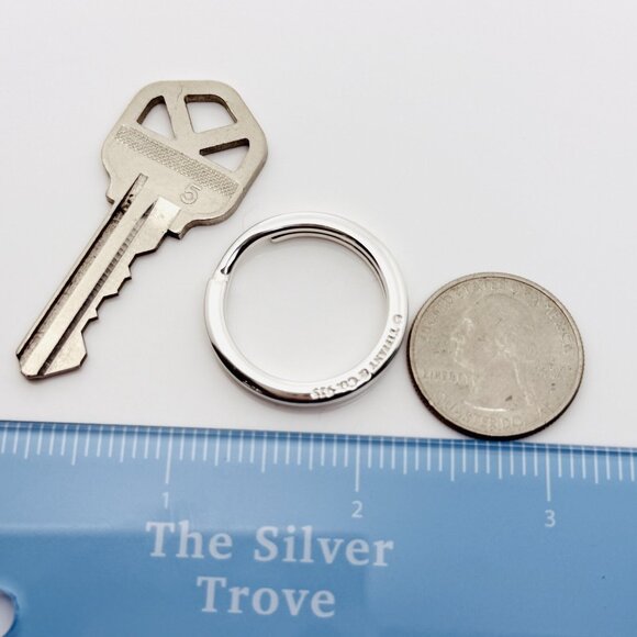 Tiffany & Co Key Ring in Sterling Silver Keyring Keychain - Picture 6 of 7